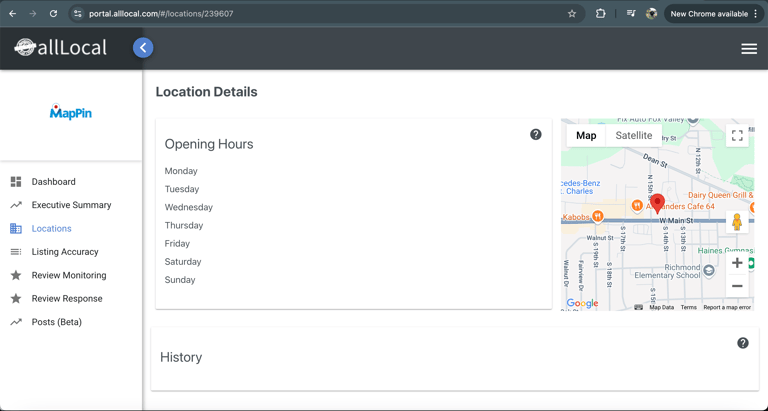 AllLocal Portal Screenshot