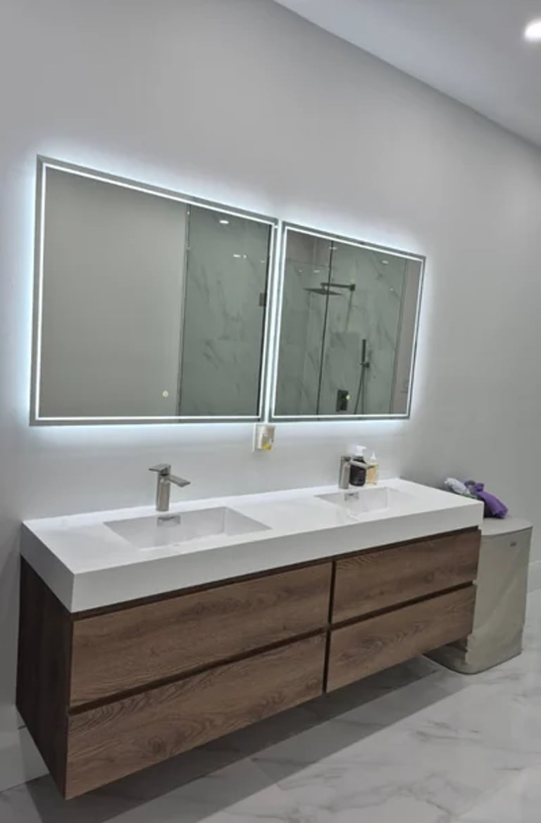 Professional bathroom cleaning with detailed surface care