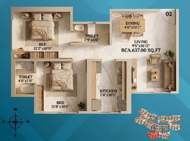 FLOOR PLANS WALCHAND PARK VIEW, POONAM GARDEN, 1 BHK, 2 BHK, 3 BHK, FLATS FOR SALE, MIRA ROAD EAST