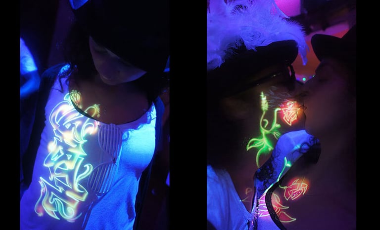 Barth Le Sablier Body LED painting soirée Nice 2 paint you
