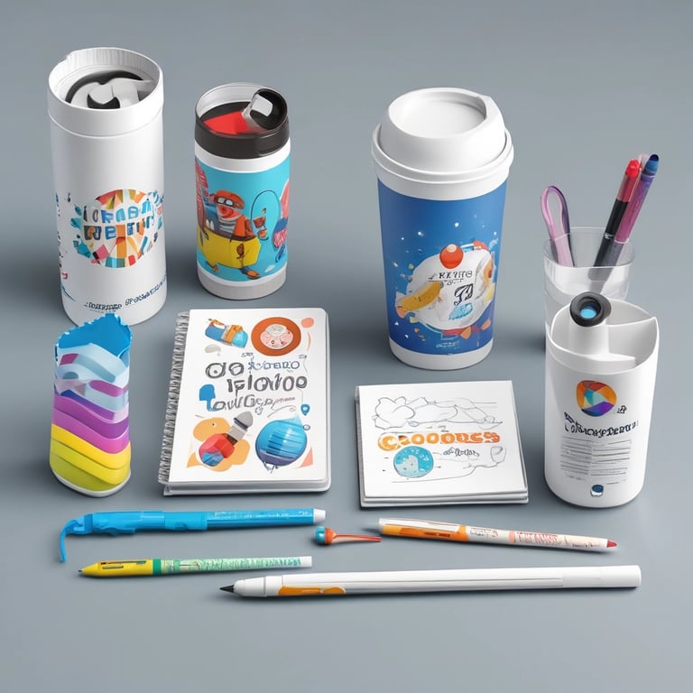 Elegant business cards, roll-ups and banners showcasing a cohesive brand identity.