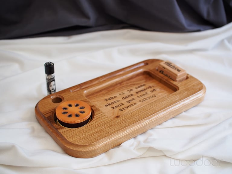 rolling tray made from wood