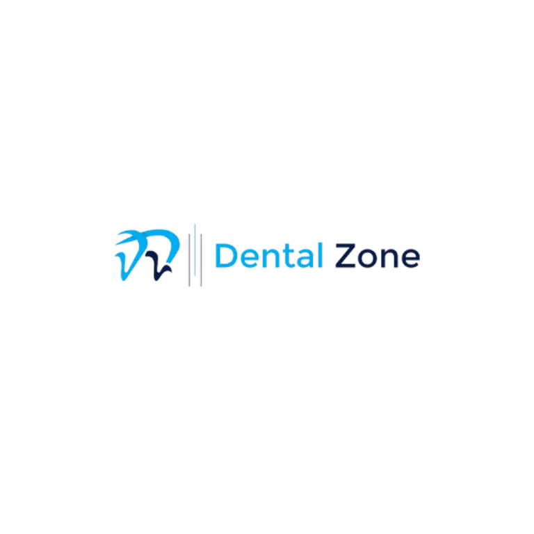 "Të udhëheqim ardhmën e shëndetit oral duke përdorur teknologjinë më të avancuar dhe kujdes personalizuar, duke vendosur standarde të reja të ekselencës në Dental Zone." logo