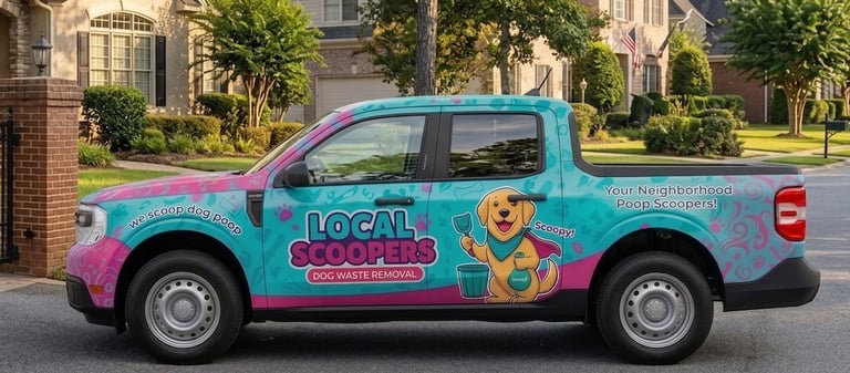 Local Scoopers Truck in Five Forks Neighborhood