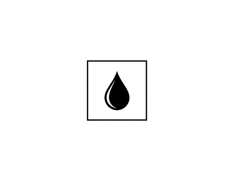 a silhouette image of a water droplet labeling moisture control services