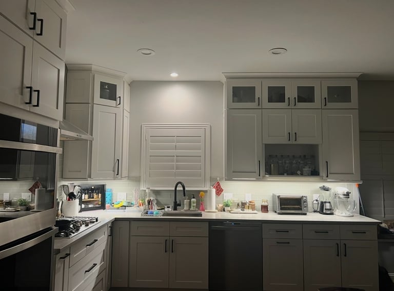 Recessed and Under cabinet kitchen lighting in flower mound texas
