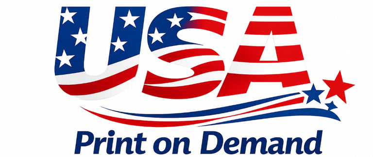 USA print on demand logo