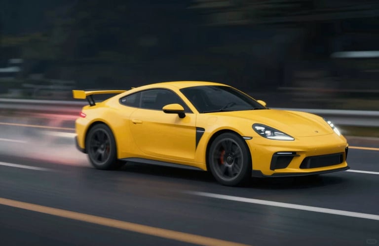 Icon representing speed and urgency, a fast-moving car light streak in a dark night setting, professional automotive style, colors #D4AF37 and #1A1A1A.