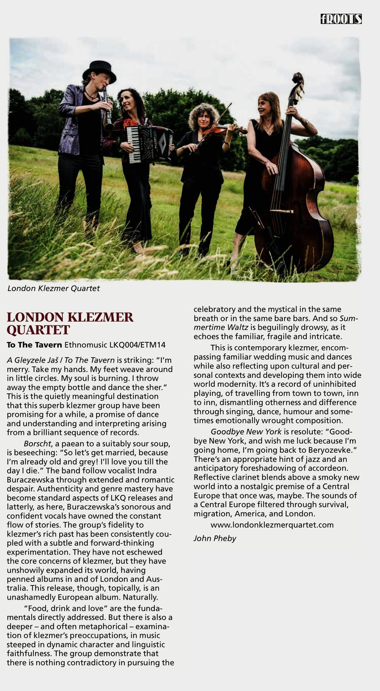 fROOTS To The Tavern