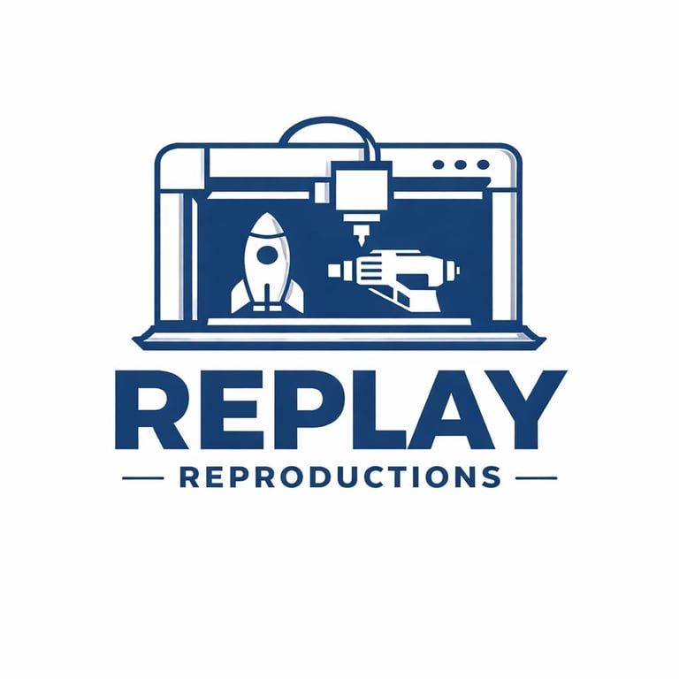 Replay Reproductions logo