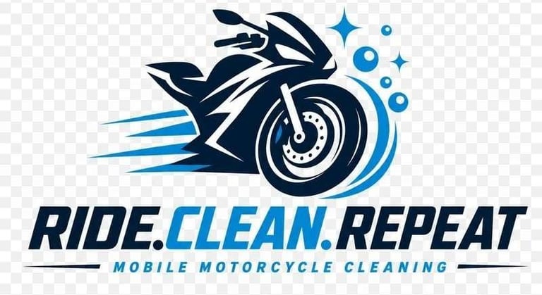 Ride Clean Repeat. The on-site motorcycle cleaning service, Woking, Surrey logo