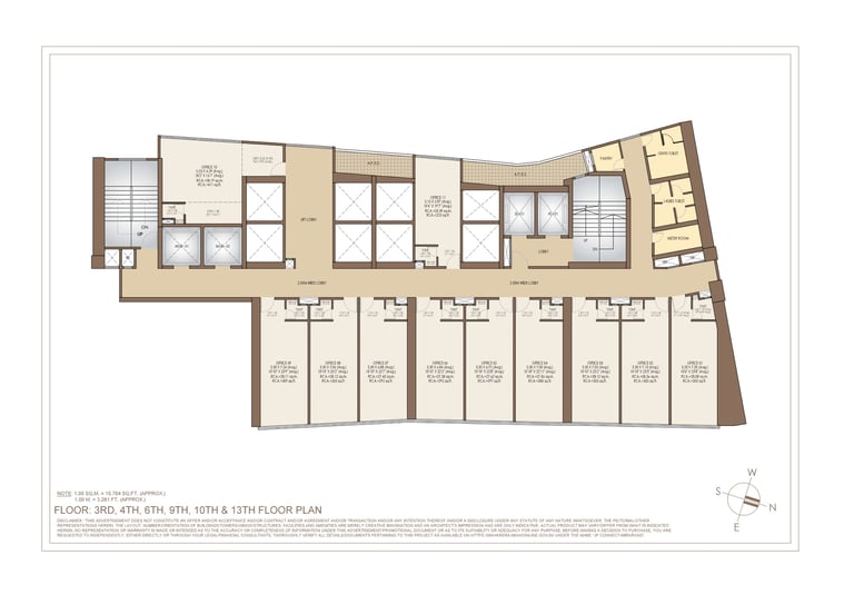 FLOOR PLANS JP CONNECT MIRA ROAD EAST, JP CONNECT, COMMERCIAL OFFICE, VINAY NAGAR, JP INFRA, CONNECT, MIRA ROAD EAST
