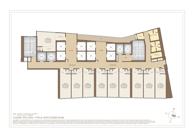 FLOOR PLANS JP CONNECT MIRA ROAD EAST, JP CONNECT, COMMERCIAL OFFICE, VINAY NAGAR, JP INFRA, CONNECT, MIRA ROAD EAST