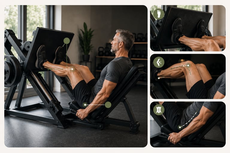 Exercices de presse à jambes : guide de posture