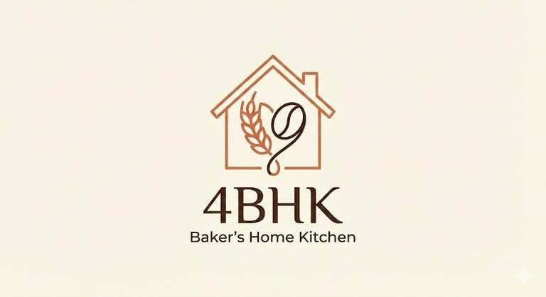 The 4BHK- Baker's Home Kitchen logo