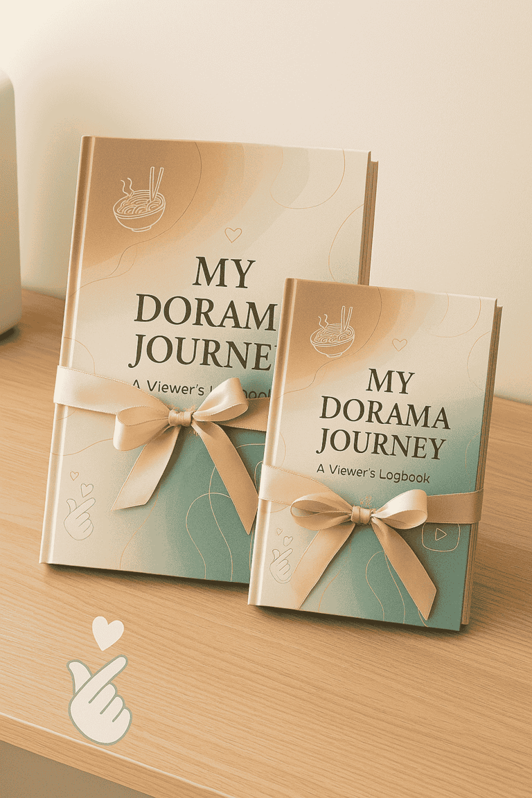 K-Drama Journal, Episode Tracker,Korean Drama Review Notebook, Dorama Log 