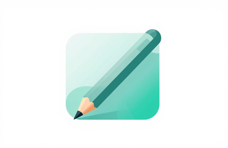 An artistic icon representing creative design, featuring a digital stylus and colorful geometric shapes. The colors highlight #8FA39A and #F5F6F7 against a professional background.