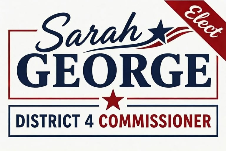 Sarah George for District 4 logo