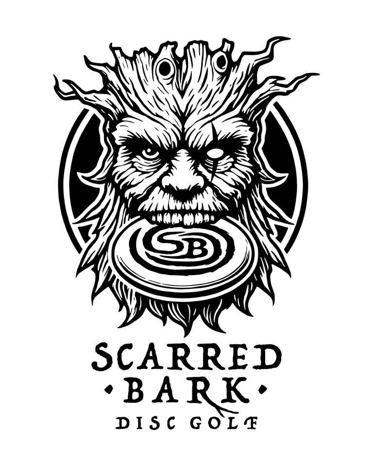 Scarred Bark Disc Golf logo
