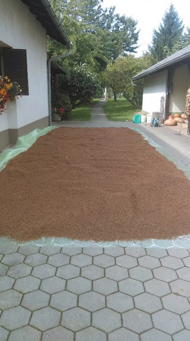 susenje sjemenki na suncu