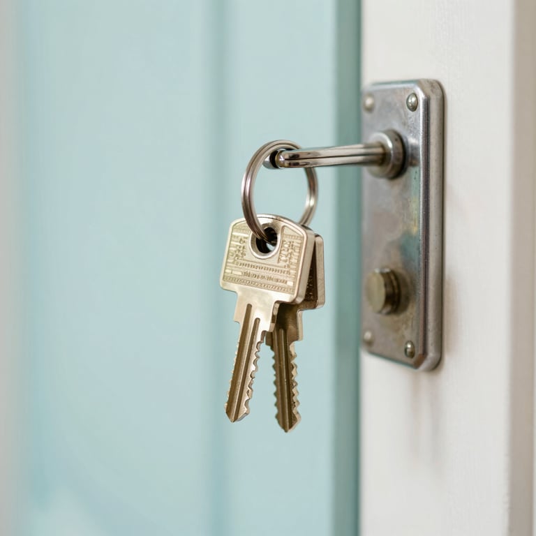 silver skeleton key on black surface