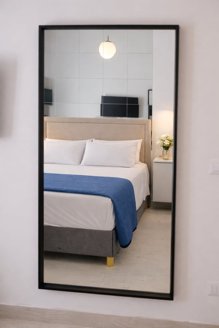 letto king camera deluxe con balcone Cirò Marina