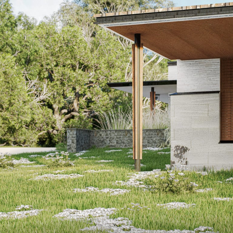 Rendu 3D architecture contemporaine avec terrasse – BenRaff Studio