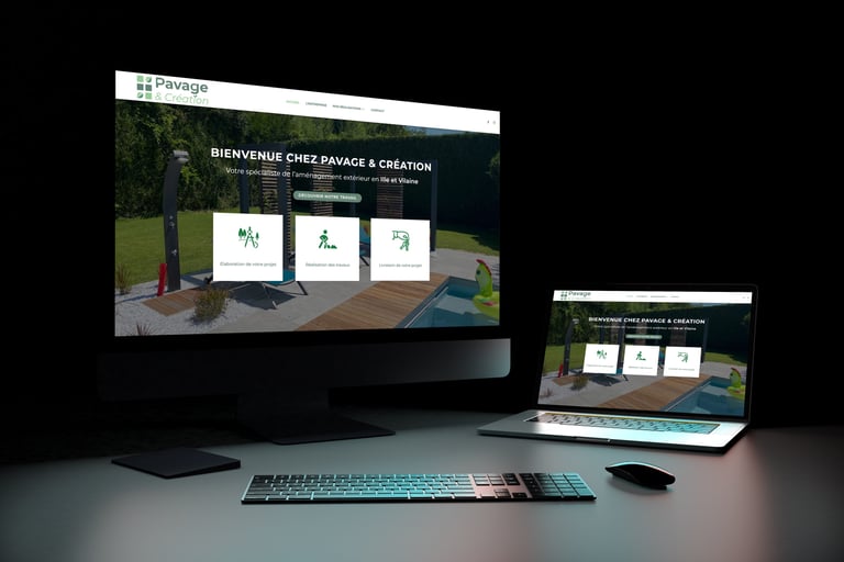 Maquette site web responsive – création BenRaff Studio