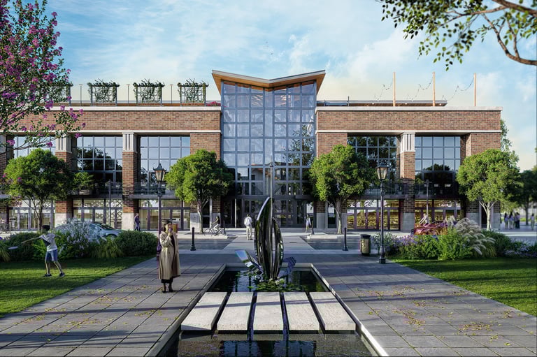 Rendu 3D extérieur ultra réaliste d’un bâtiment public – BenRaff Studio