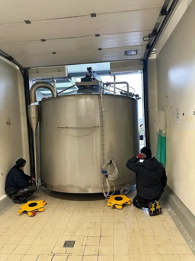 zbiornik przemysłowy, utrzymanie ruchu produkcji, relokacja