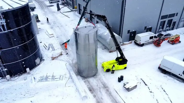 zbiornik przemysłowy, utrzymanie ruchu produkcji, relokacja