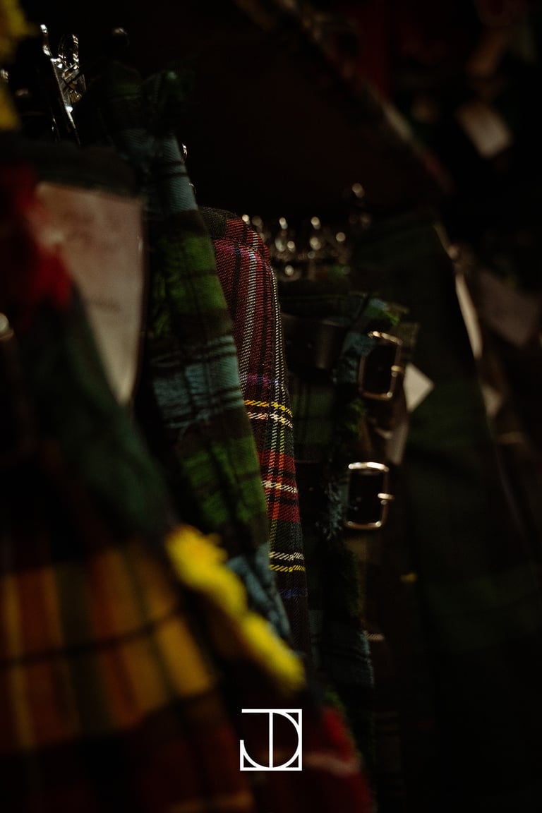 photo kilt tissus carreaux magasin