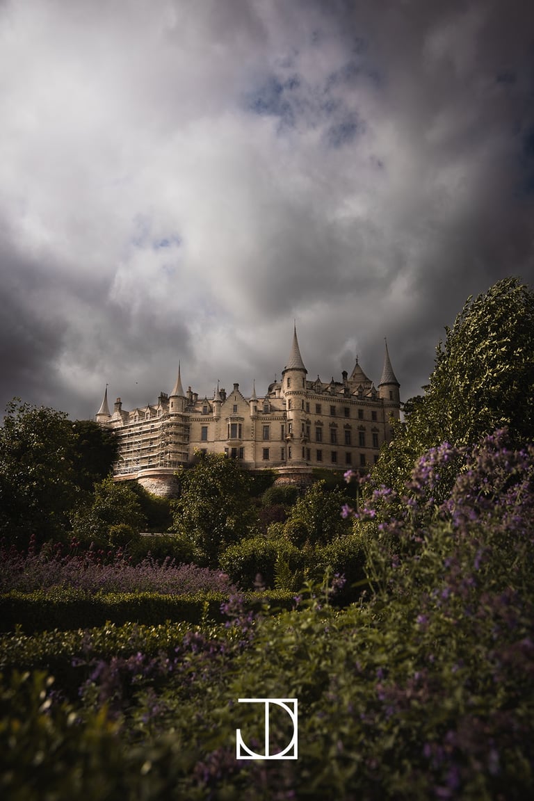 photo paysage château fleur nuage