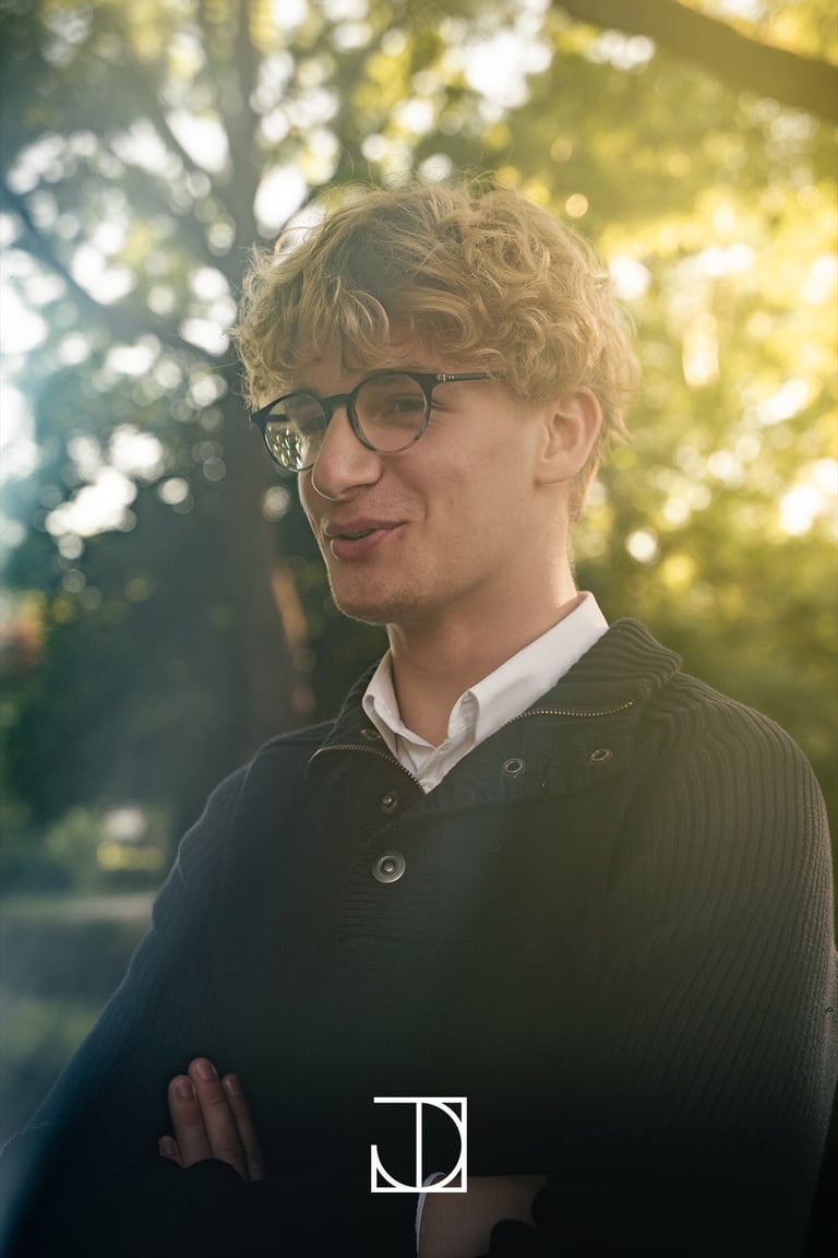 photo portrait garçon arbre lumière  