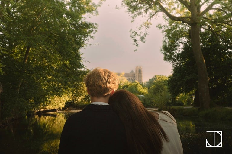 photo portrait couple arbre lumière coucher-de-soleil