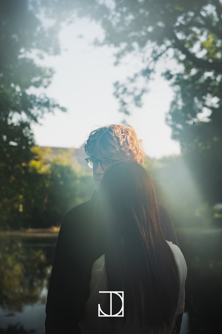 photo portrait couple arbre lumière  