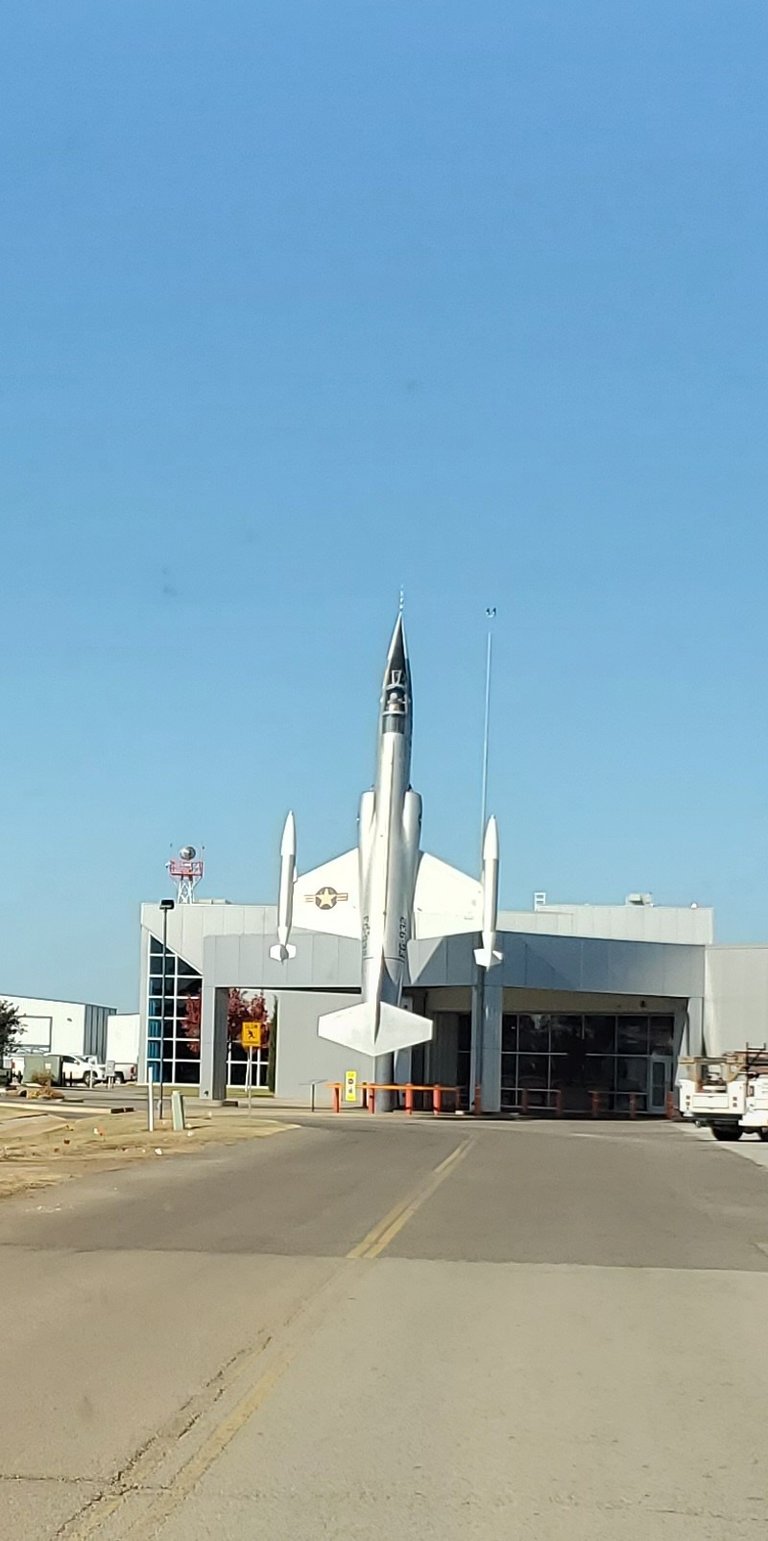 Entrance to Air and Space Museum in Weatherford, Oklahoma