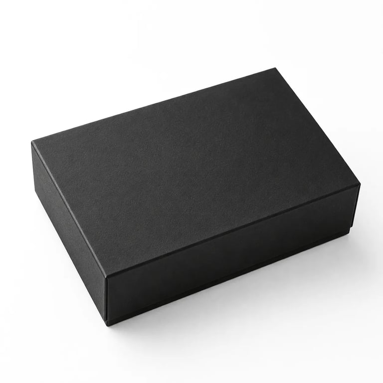 Schwarzer Karton Produktverpackung