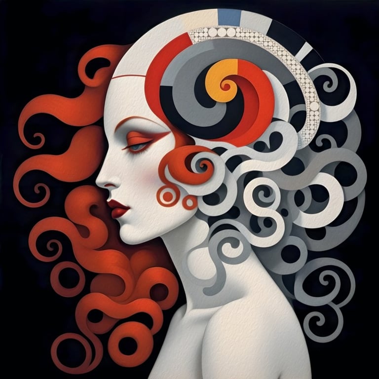 Abstract portrait, artwork by Philip Preston.