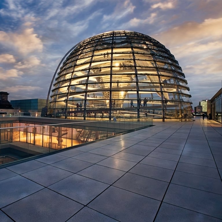 Reichstag roof terrace, Berlin, photography by Philip Preston.