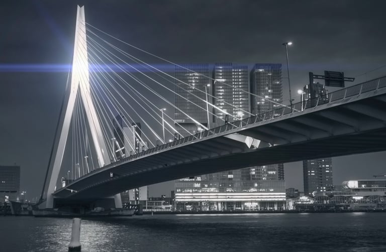 Rotterdam skyline cityscape, Holland, photography by Philip Preston.