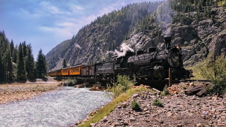 Durango and Silverton steam train, Colorado, USA, photography by Philip Preston.
