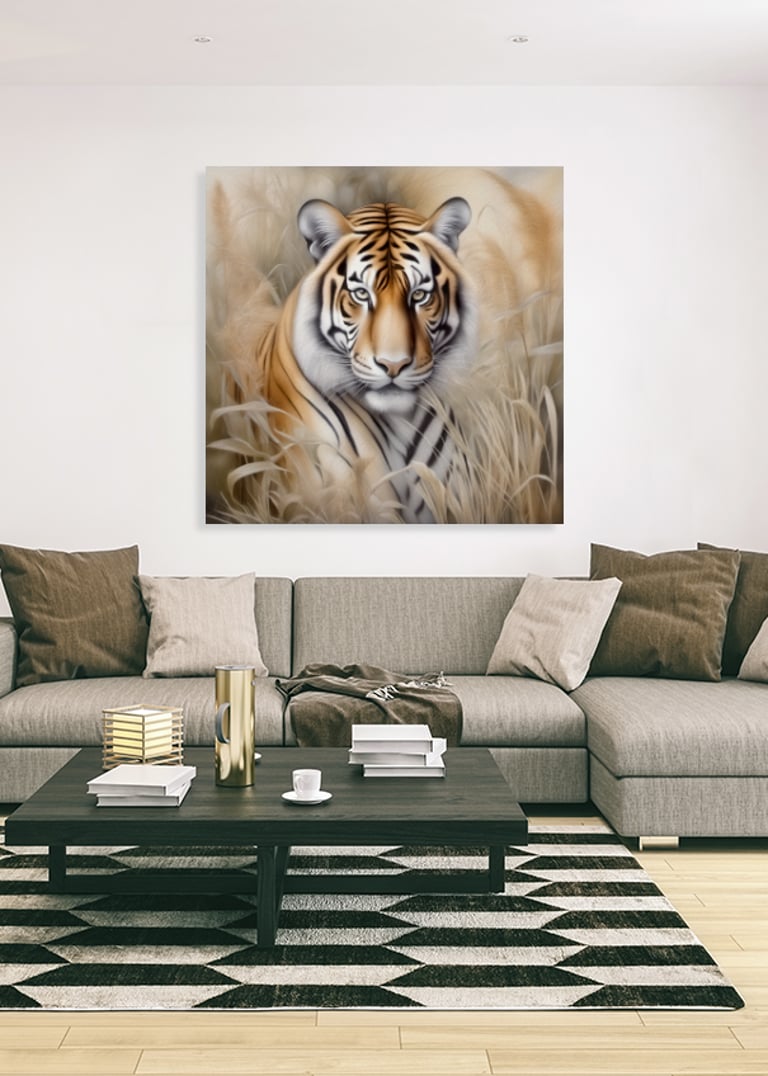Tiger portrait wall art by Philip Preston
