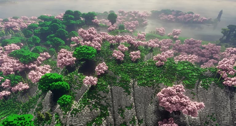 Cherry forest on the hills of Falone