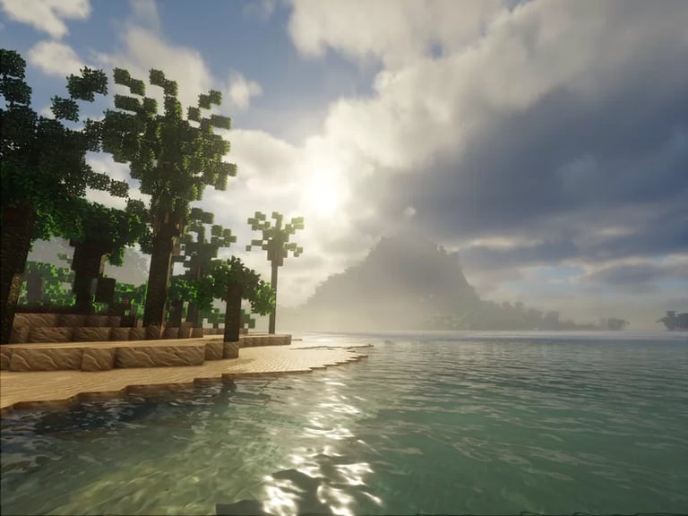 View of Emerald Cove Island with Bliss Shaders