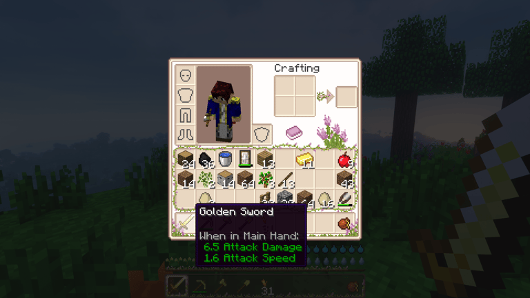 Golden Sword stats with Better Gold Stuff in Minecraft