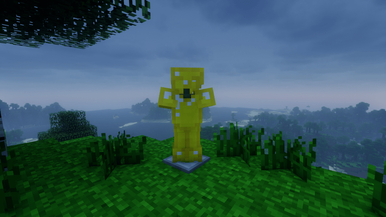 Full golden armor with Better Gold Stuff in Minecraft