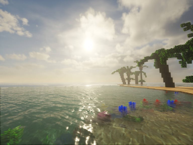 View of Emerald Cove Island with Bliss Shaders