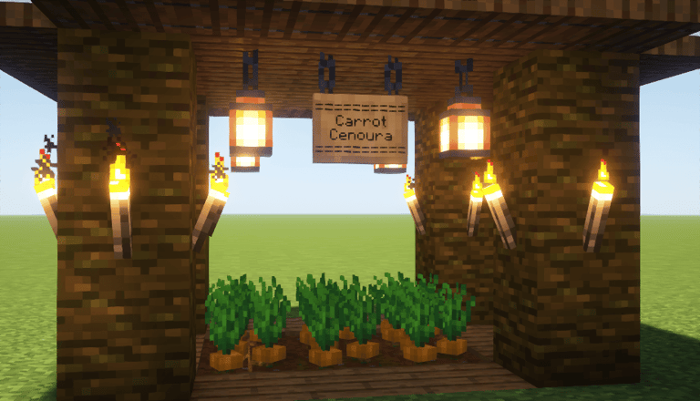 3D Carrots in Minecraft