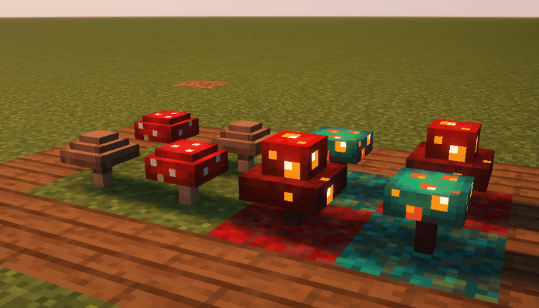 3D Mushrooms in Minecraft